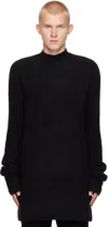 Rick Owens Black Porterville Alpaca Knit Sweater In 09 Black