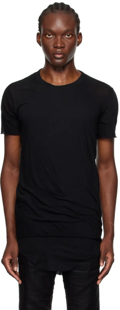 Rick Owens Black Porterville Basic T-shirt In 09 Black