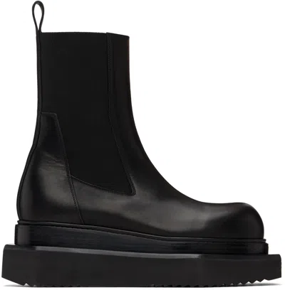 Rick Owens Black Porterville Beatle Turbo Cyclops Chelsea Boots In 09 Black