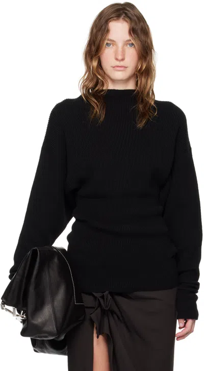 Rick Owens Black Porterville Dafne Turtleneck In 09 Black