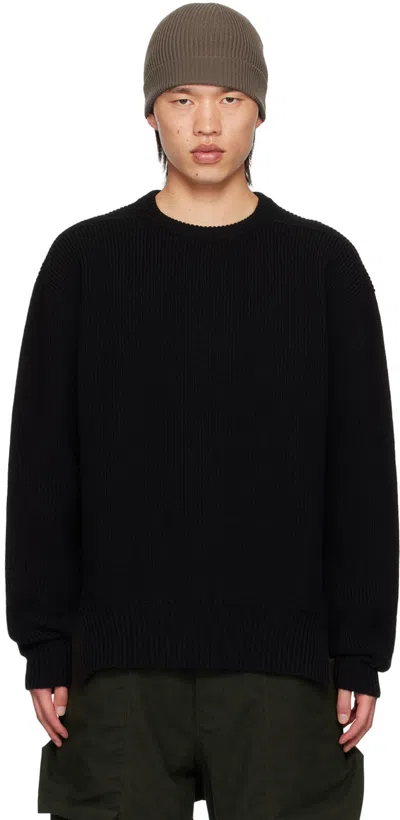 RICK OWENS BLACK PORTERVILLE FISHERMAN SWEATER