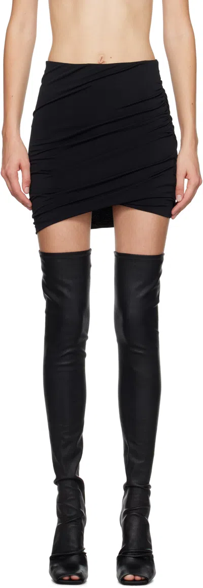 Rick Owens Black Porterville Jade Miniskirt In 09 Black