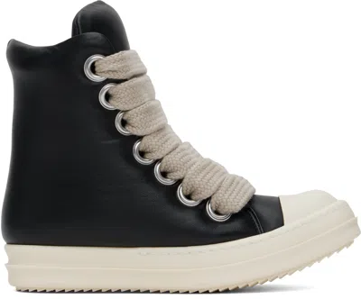 RICK OWENS BLACK PORTERVILLE JUMBO LACED PADDED SNEAKERS
