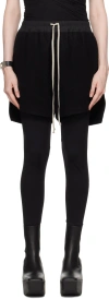 Rick Owens Bermuda Shorts With Elastic Waistband And Side Slits In 09 Black