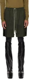 Rick Owens Black Porterville Lodonette Shorts In 09 Black