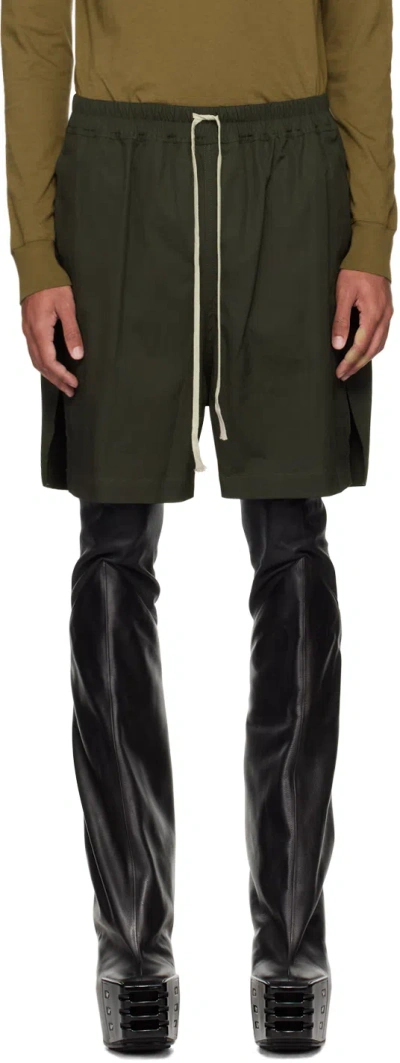 Rick Owens Black Porterville Lodonette Shorts In 09 Black