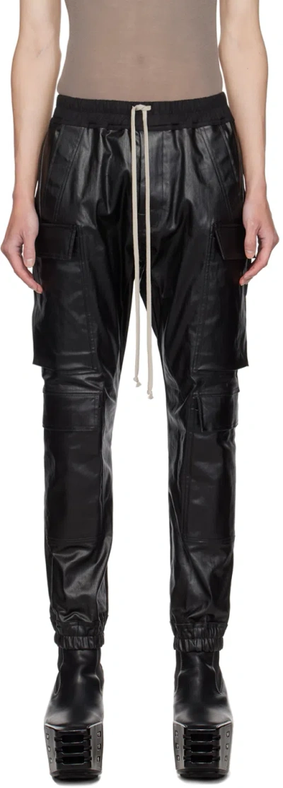 Rick Owens Black Porterville Mastodon Megacargo Cargo Pants In 09 Black
