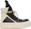 Rick Owens High-top Silhouette Sneaker With Contrast Sole In 911 Black/milk/milk