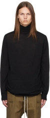 Rick Owens Oversized Turtle Neck Pullover In 09 Black