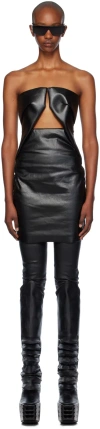 Rick Owens Black Porterville Prong Minidress In 09 Black