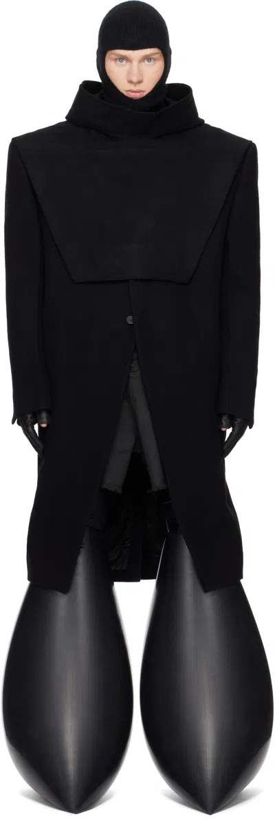 Rick Owens Black Porterville Ricks Tatlin Coat In 09 Black