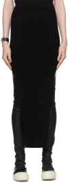 RICK OWENS BLACK PORTERVILLE SACRISKIRT MAXI SKIRT