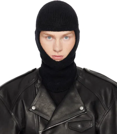 Rick Owens Black Porterville Skull Balaclava In 09 Black