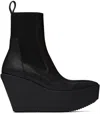 Rick Owens Black Porterville Sliver Platform Beatle Boots In 09 Black