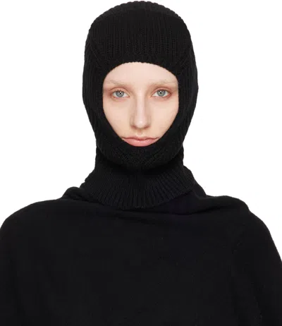 Rick Owens Black Porterville Sphinx Skull Balaclava In 09 Black