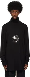 Rick Owens Black Porterville Surf T Turtleneck In 09 Black