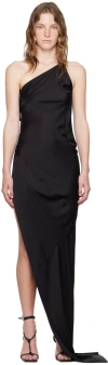 Rick Owens Black Porterville Taco Maxi Dress In 09 Black