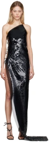 Rick Owens Black Porterville Taco Maxi Dress In 0909 Black/black