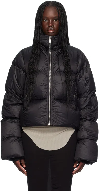 Rick Owens Green Porterville Turtle Down Jacket In Black