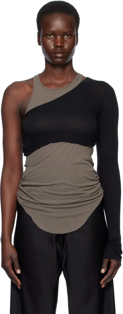 Rick Owens Black Porterville Ziggy T-shirt In 09 Black