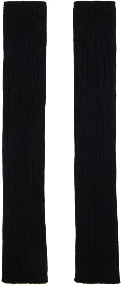 Rick Owens Black Press-stud Arm Warmers In 09 Black