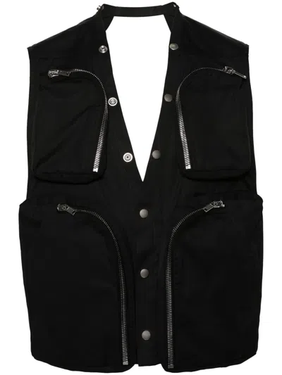 Rick Owens Cut Out-detail Vest In Black
