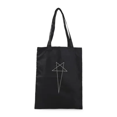 Rick Owens Black Printed Tote