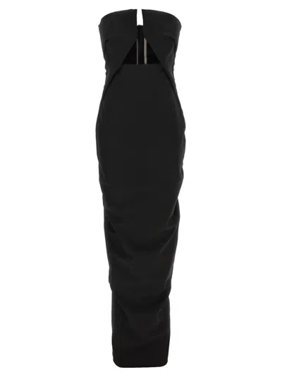 Rick Owens Cutout Maxi Dress In Black