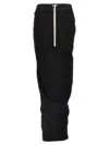 Rick Owens Pillar Drawstring-waist Maxi Skirt In Black
