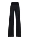 Rick Owens Black Relaxed High Waist Pants In Lightweight Fabric In Black