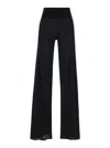 Rick Owens Black Relaxed High Waist Pants In Lightweight Fabric Woman