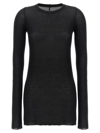 Rick Owens Black Rib Ls T T-shirt