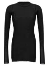 Rick Owens Black Hollywood Rib Ls T-shirt In Black