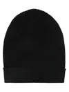 Rick Owens Ribbed Texture Folded Brim Hat In Black