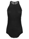Rick Owens Cotton Top With Asymmetric Hem In Black