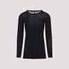 Rick Owens Long-sleeved Top With Subtle Back Closure In Black