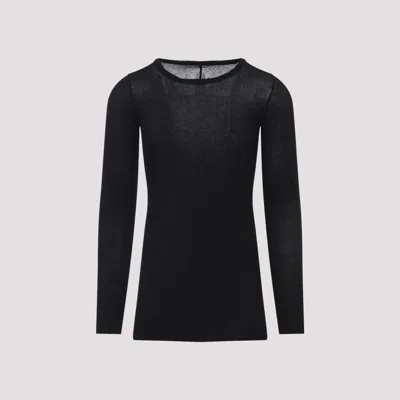 RICK OWENS BLACK ROUNDNECK T-SHIRT