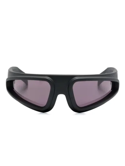 RICK OWENS BLACK RYDER D-FRAME SUNGLASSES