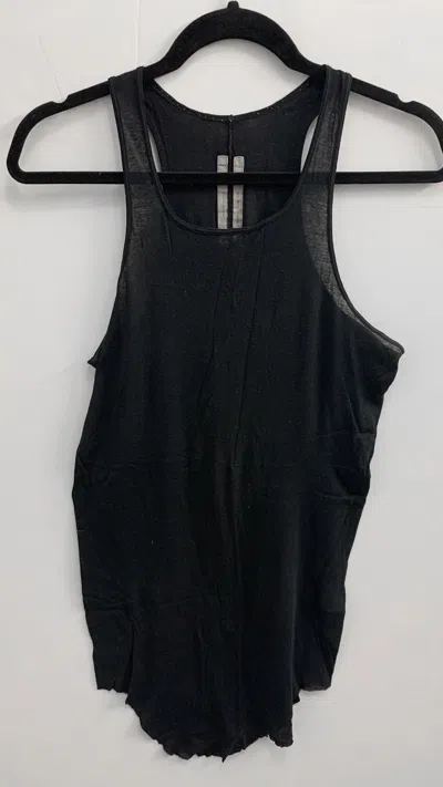 Pre-owned Rick Owens Black Semi-sheer Tank Top