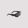 Rick Owens Black Shield Sunglasses In Black