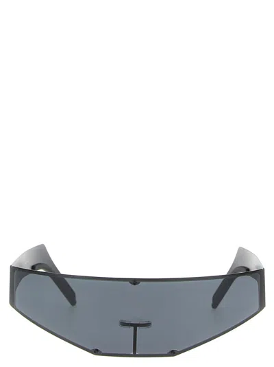 RICK OWENS BLACK SHIELD SUNGLASSES