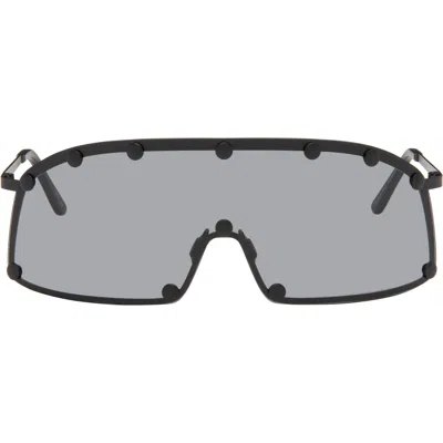 Rick Owens Black Shielding Sunglasses
