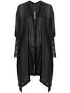 Rick Owens Black Silk Long Sleeve Shirt In Black