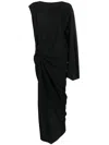 RICK OWENS RICK OWENS BLACK SILK-VISCOSE BLEND DRESS