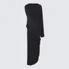 RICK OWENS RICK OWENS BLACK SILK-VISCOSE BLEND DRESS