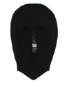 Rick Owens Distressed Wool Balaclava In Black