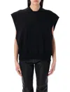 Rick Owens Black Sleeveless Oversize Sweatshirt