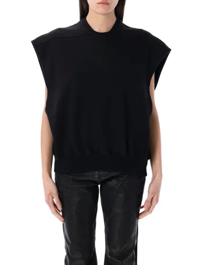 Rick Owens Black Sleeveless Oversize Sweatshirt