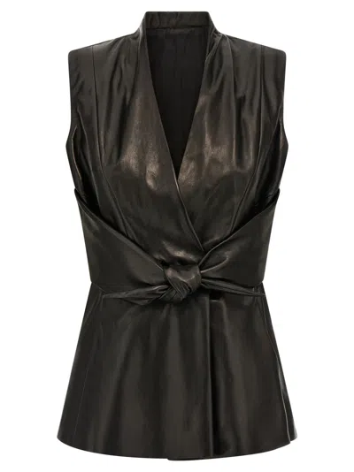 Rick Owens Black Sleeveless Strutter Vest