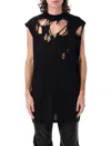 Rick Owens Black Sleeveless Tank Top In Black